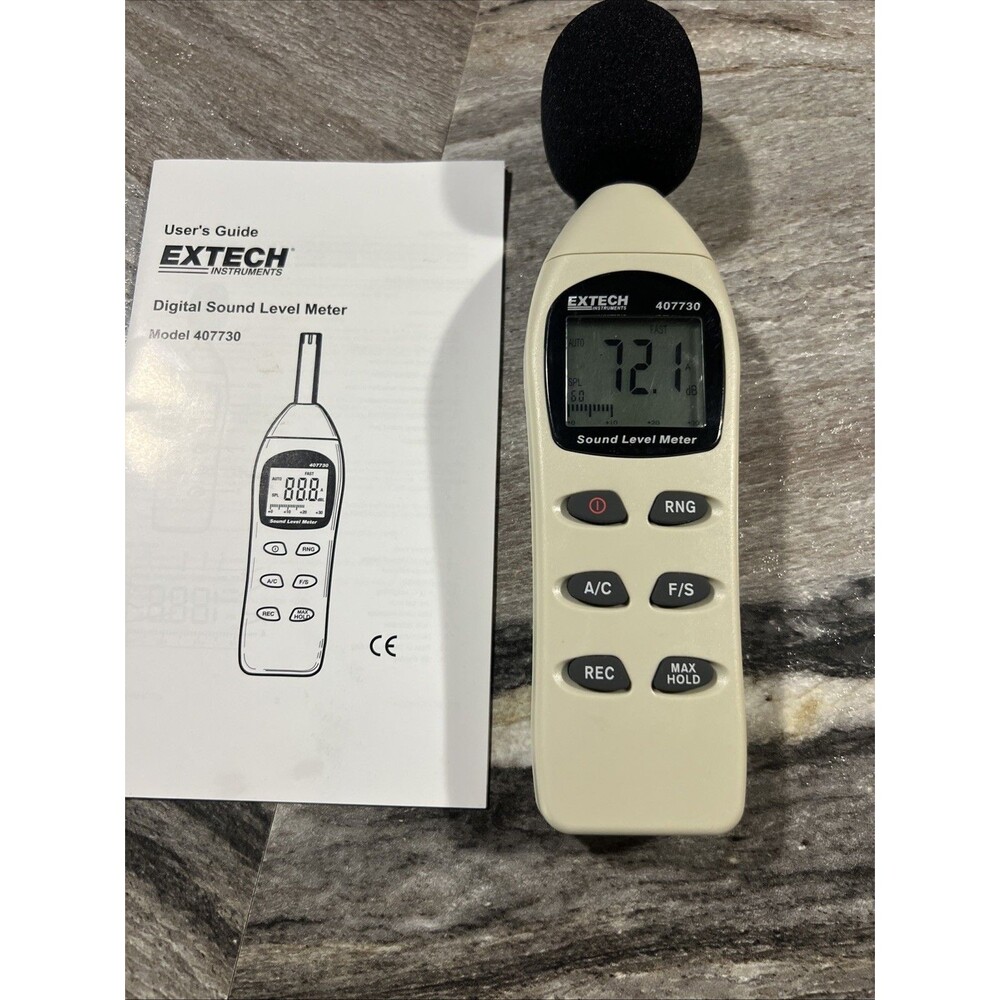 Extech Instruments 407730 Digital Sound Level Meter, 40 to 130dB With Instructio